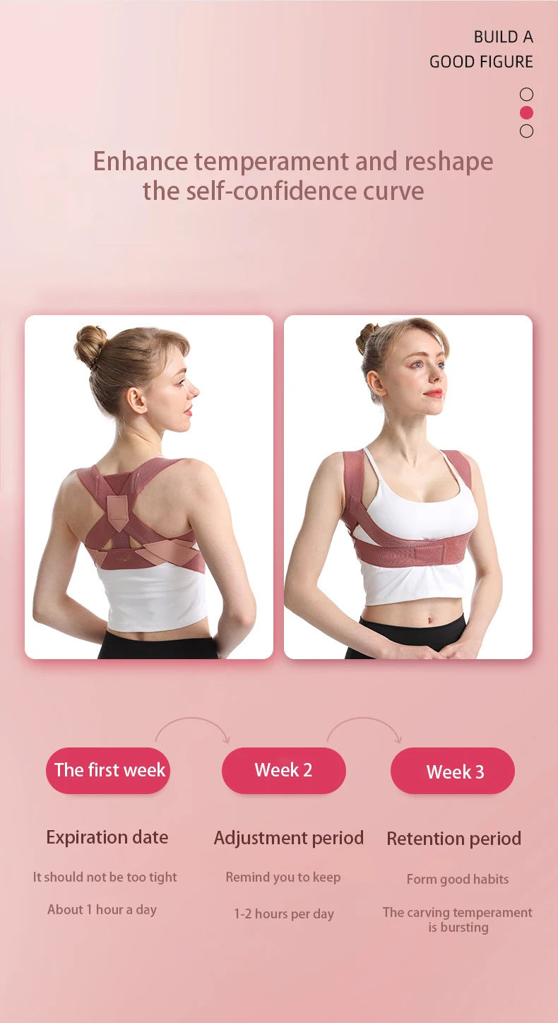 Posture Corrector Brace — Adjustable Back Straightener for Hunchback, Neck, and Waist Correction