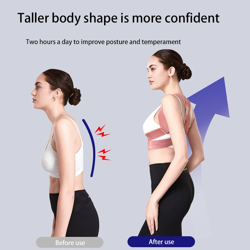 Posture Corrector Brace — Adjustable Back Straightener for Hunchback, Neck, and Waist Correction