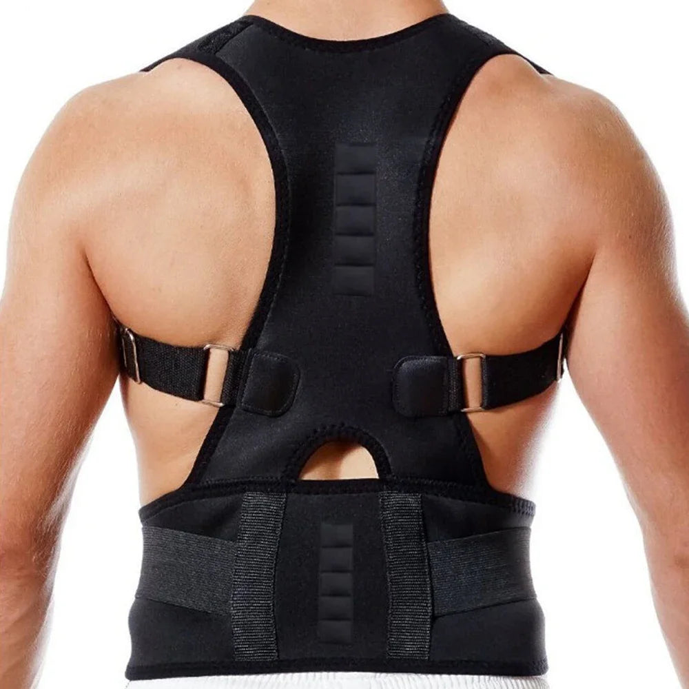 Back Brace Posture Corrector,Magnetic Lumbar Back Support Belt-Back Pain Relief,for Lower and Upper Back Pain Men & Women