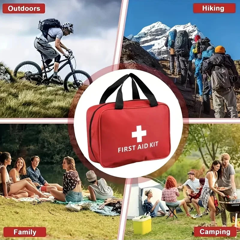 Portable Car First Aid Kit — 178-Piece Emergency Medical Bag for Vehicle, Home, Outdoor & Disaster Preparedness