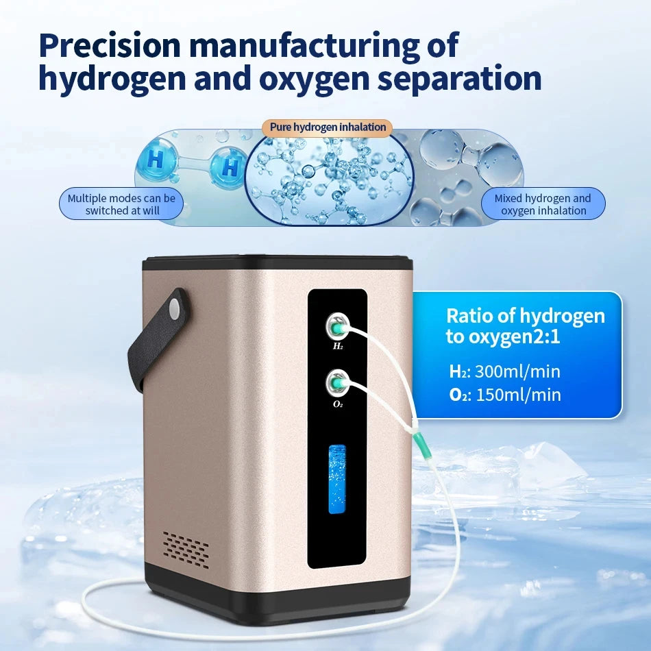 Suyzeko 300ML 450ML Hydrogen Generator Hydrogen Inhalation Machine 99.99% Hydrogen Water Generator Ionizer Home Care 2024 Gifts