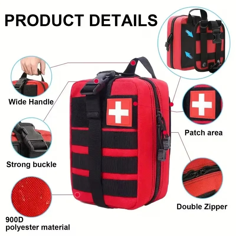 379Pcs Survival First Aid Kit Full Set Outdoor Gear Emergency Kits Trauma Bag Camping Equipment Supplies Emergency IFAK Bag