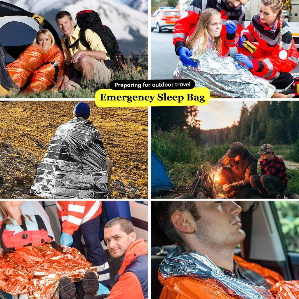 Emergency Mylar Survival Sleeping Bag — Waterproof Thermal Sack for Disaster Rescue, Hypothermia Prevention & Outdoor Survival 2