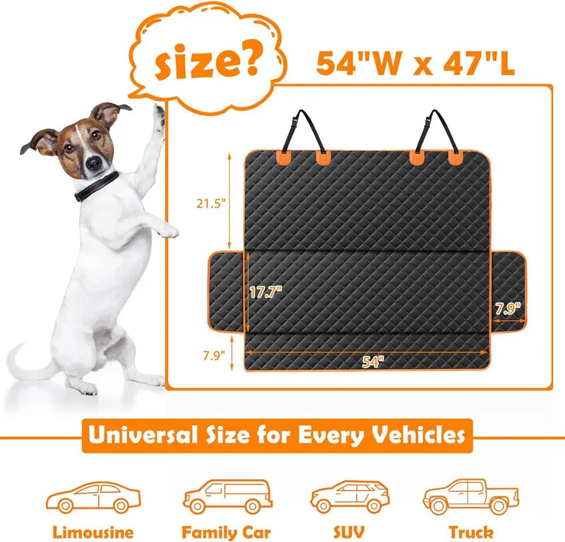 Dog Car Seat Cover Waterproof Pet Dog Carriers Travel Mat Hammock For Small Medium Large Dogs Car Rear Back Seat Safety Pad