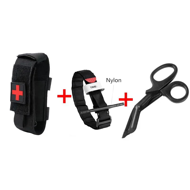 Tactical First Aid Kit — Tourniquet, Survival Pouch, Military-Grade Medical Gear