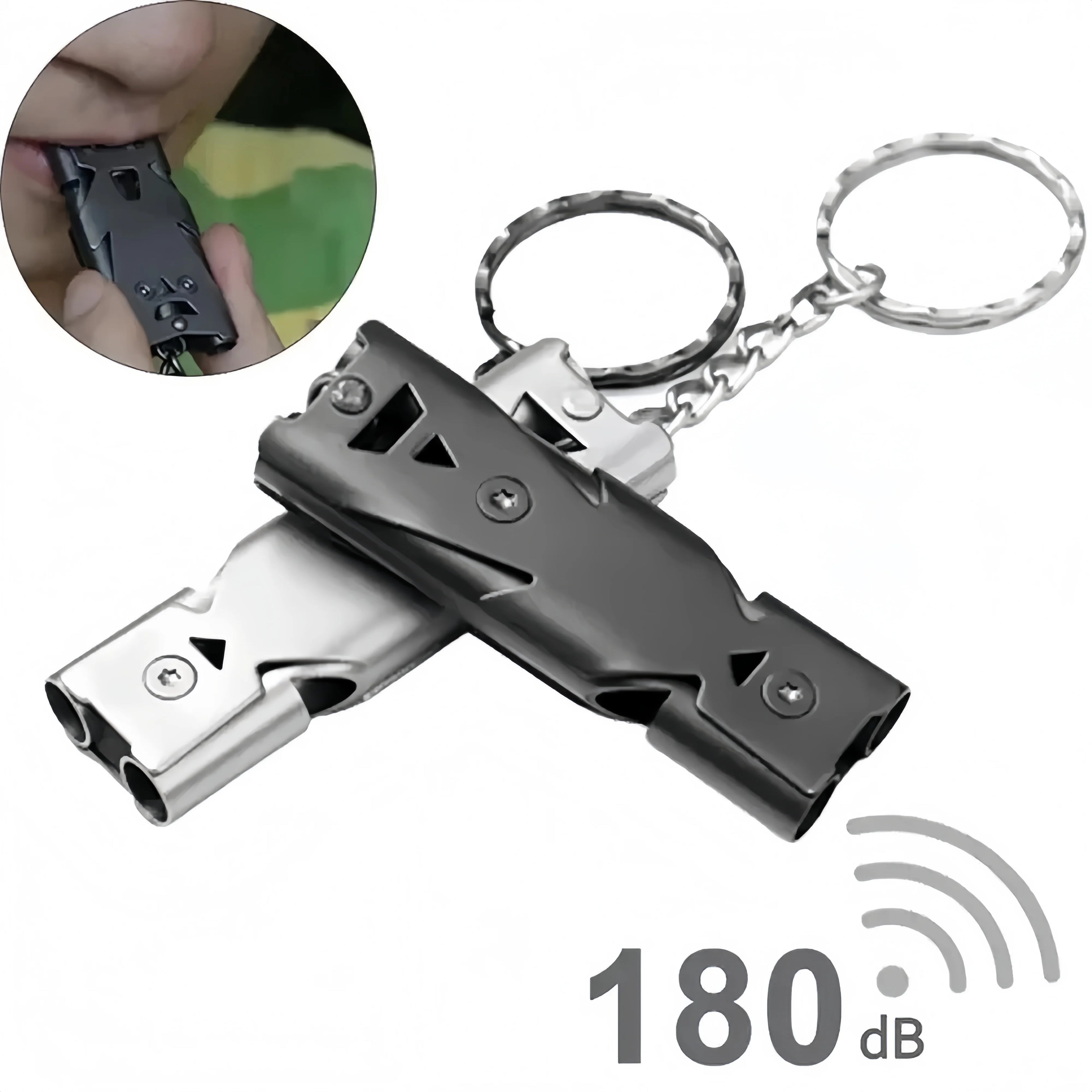 Emergency Signal Whistle Keychain - DRRM Go-Bag Essential