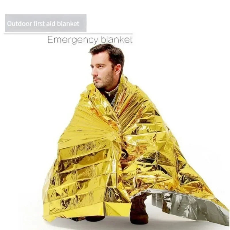 2-Person Emergency Survival Shelter Kit — Mylar Tube Tent, Sleeping Bag, SOS Thermal Blanket, Waterproof