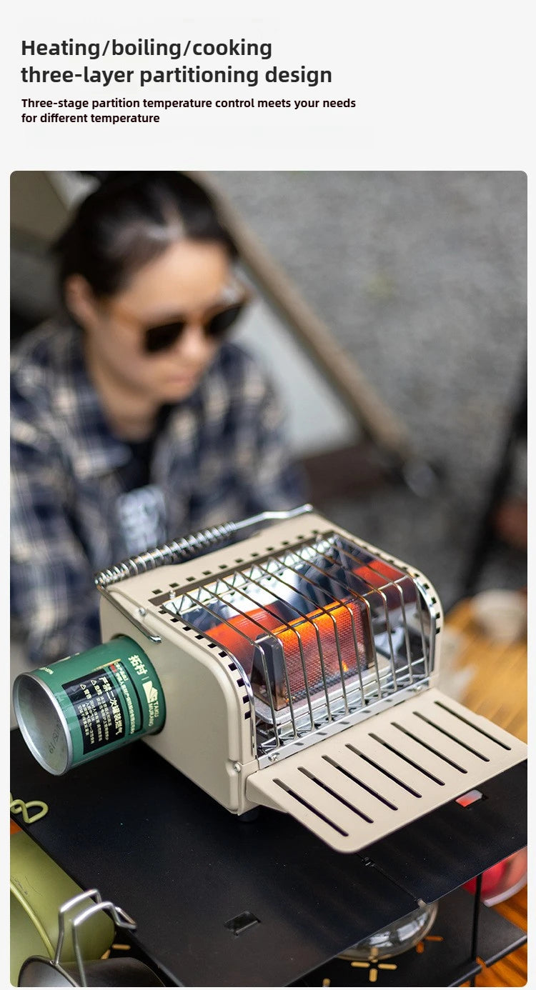 Emergency Cassette Heating Stove — Portable Survival Warmer & Cooker for Power Outages, Camping & Disaster Prep