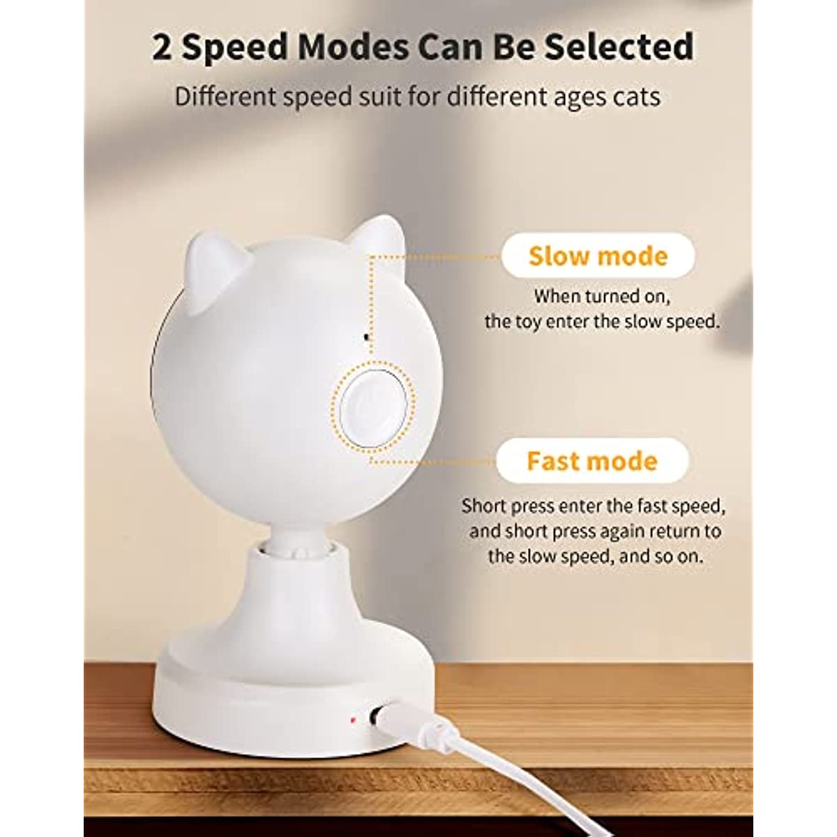 ATUBAN Automatic Laser Cat Toys,USB Rechargeable,Interactive Cat Toy for Indoor Cats Kitty Kittens Dog,Multifunctional Cat Toy