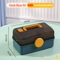 3-Layer Family Medicine Organizer Box — Large Capacity, Portable First Aid & Emergency Pharmacy Kit