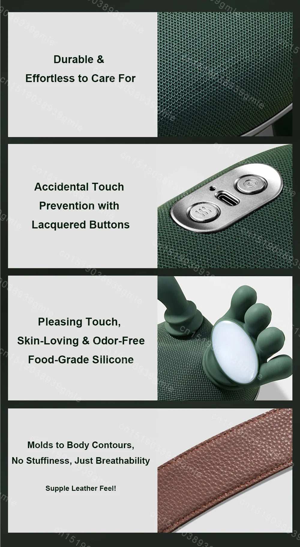 Finger Pressure Neck Massager Heated Back and Shoulder Massager Electric Kneading Neck Deep Massage Muscle Relax