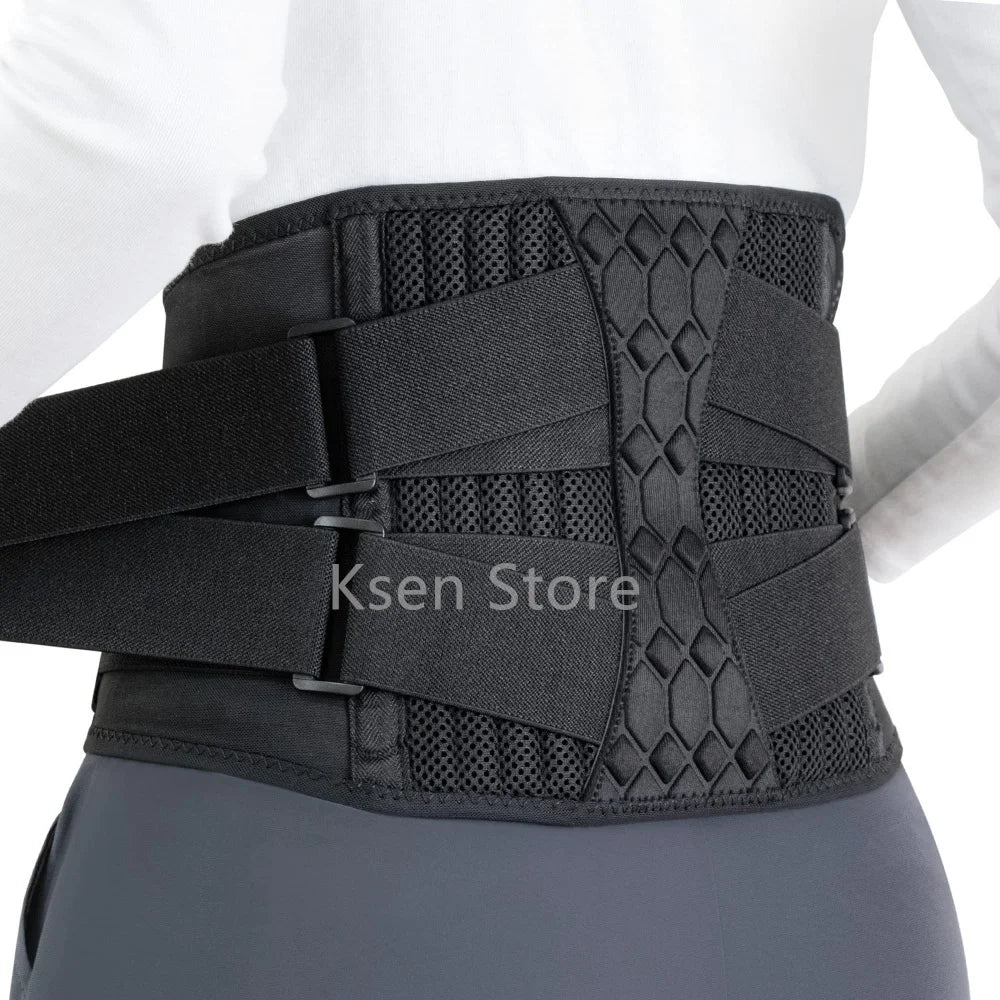 Adjustable Waist Support Lumbar Back Belt Lower Back Brace for Back Pain Relief Lumbar Spine Strap with 10 Stays Waist Protector