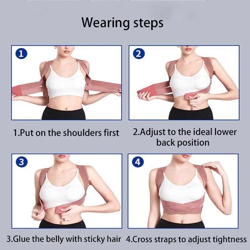 Posture Corrector Brace — Adjustable Back Straightener for Hunchback, Neck, and Waist Correction