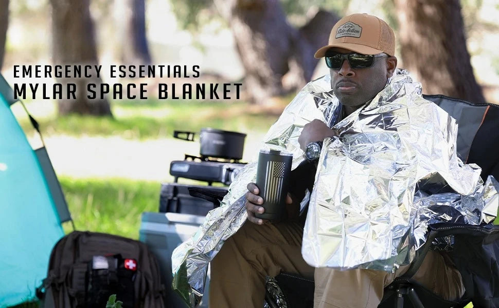 4pcs Emergency Mylar Thermal Blanket Foil Space Blanket Designed for NASA Body Warmer Outdoor First Aid Camping Hiking Travel